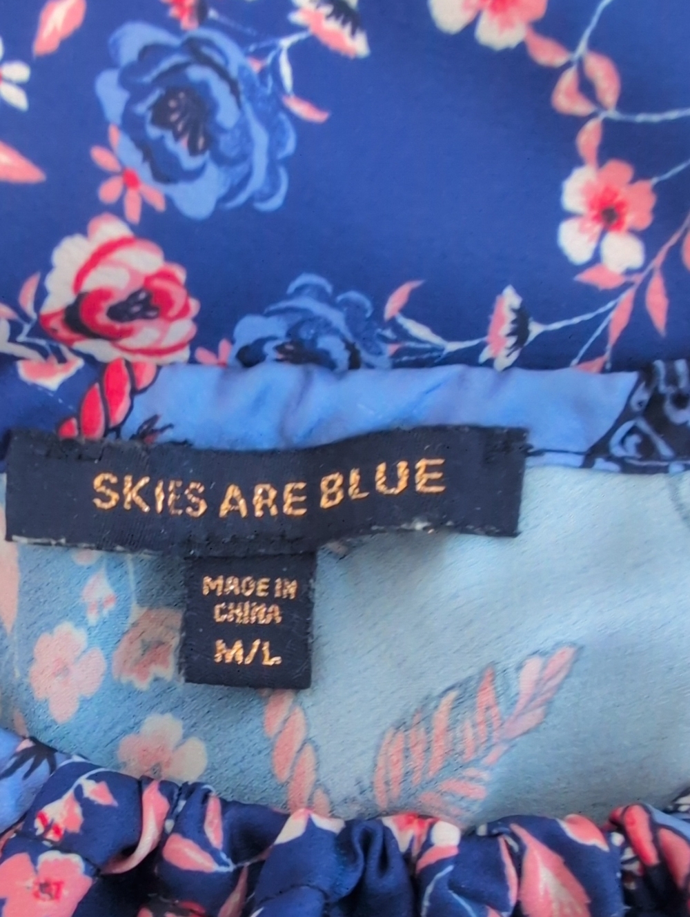 Blue Halter Scarf Top M/L Glam Bohemian By Skies Are Blue Handkerchief Festival - Picture 13 of 16
